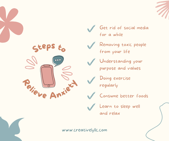 Relieve Anxiety Checklist, including 